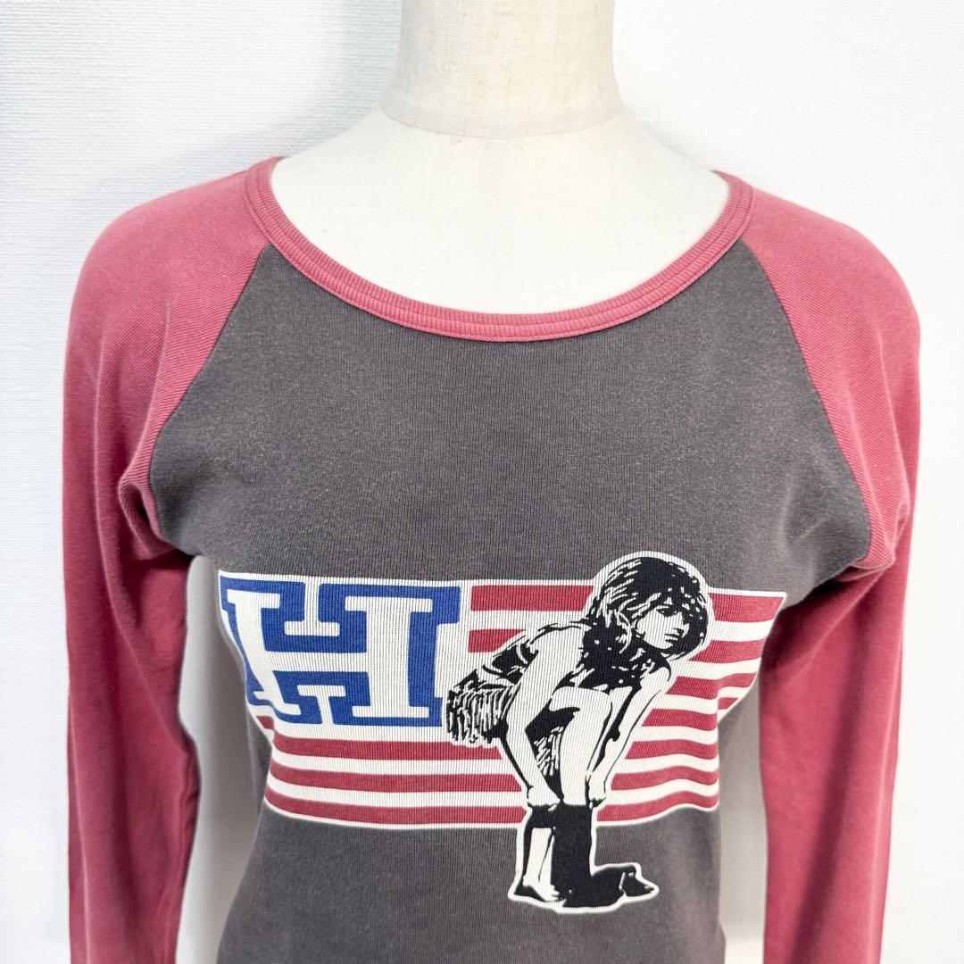y2k❤️ 00s HYSTERIC GLAMOUR 星条旗 ガール ロゴ ロンT