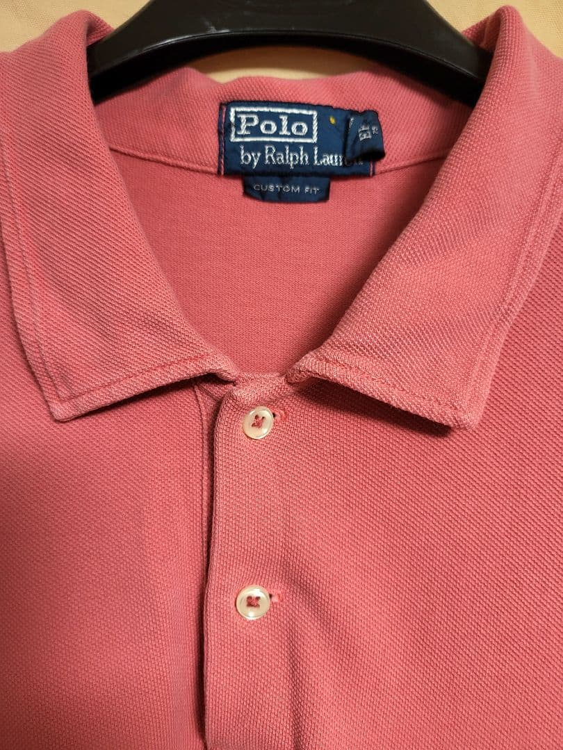 ラルフローレン　鹿の子素材　希少な　胸ポケット　ポニー刺繍　ポロシャツ