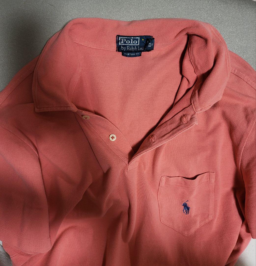 ラルフローレン　鹿の子素材　希少な　胸ポケット　ポニー刺繍　ポロシャツ