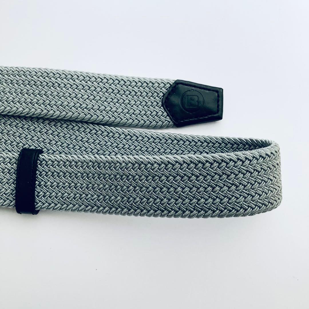 ブリーフィング　ベルト　メッシュ　グレー　オーバル　フリー　バックル　ゴルフ
