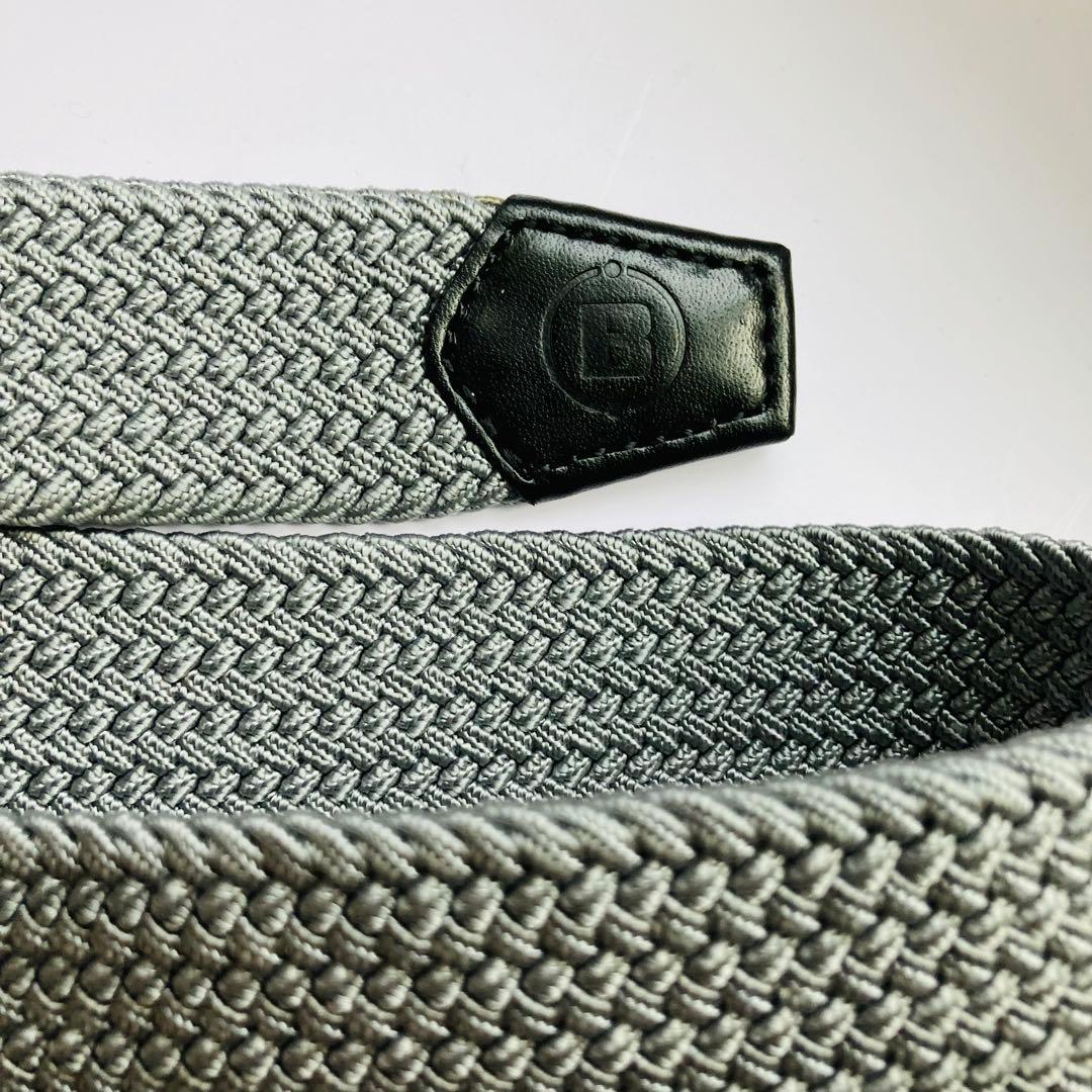 ブリーフィング　ベルト　メッシュ　グレー　オーバル　フリー　バックル　ゴルフ