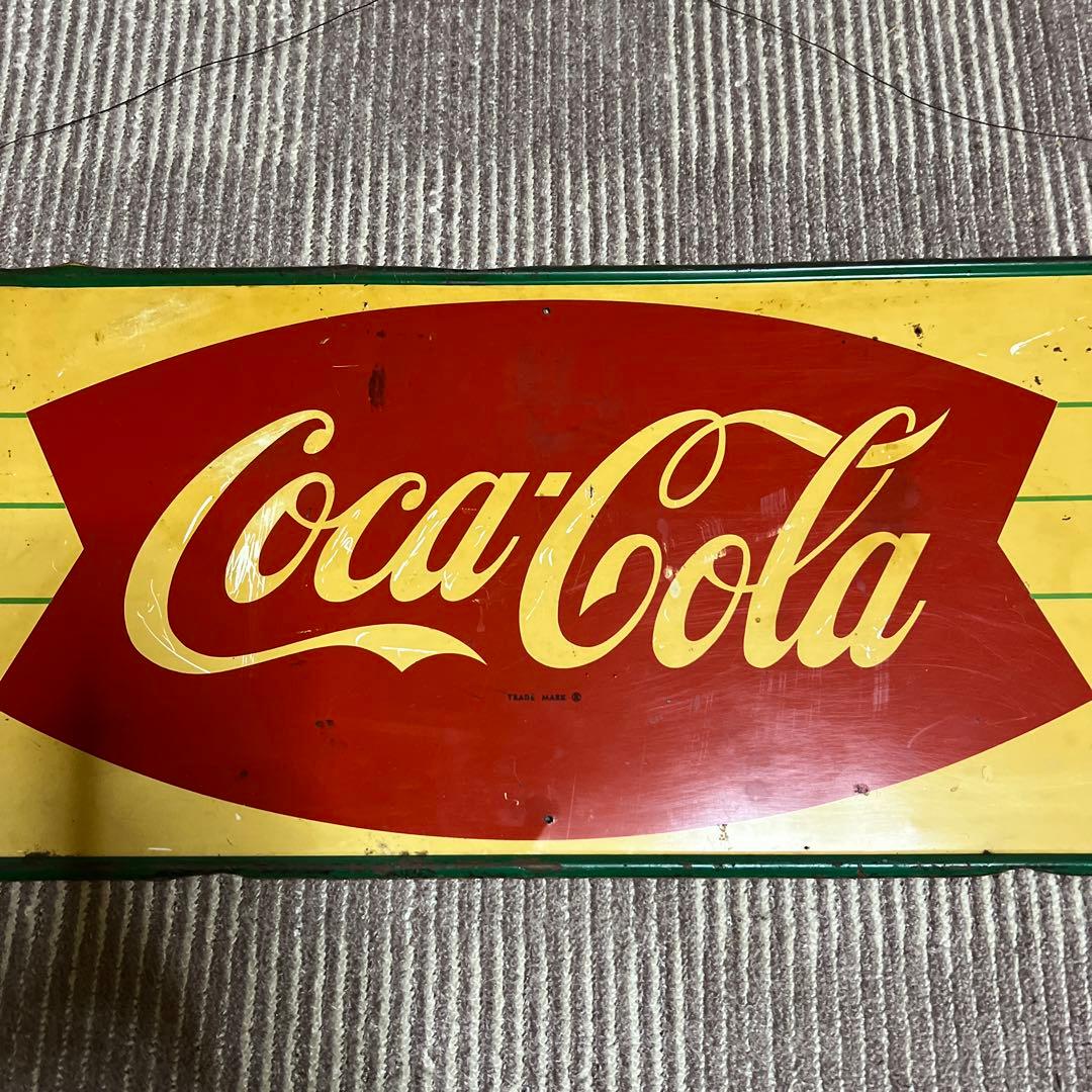 コカコーラ　ブリキ看板(レア・アイテム！)
