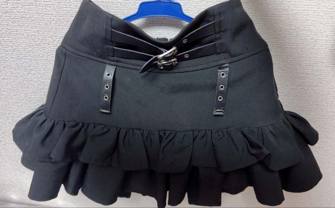 Amilige コルセット 風 フリル スカート ブラック アミリージュ