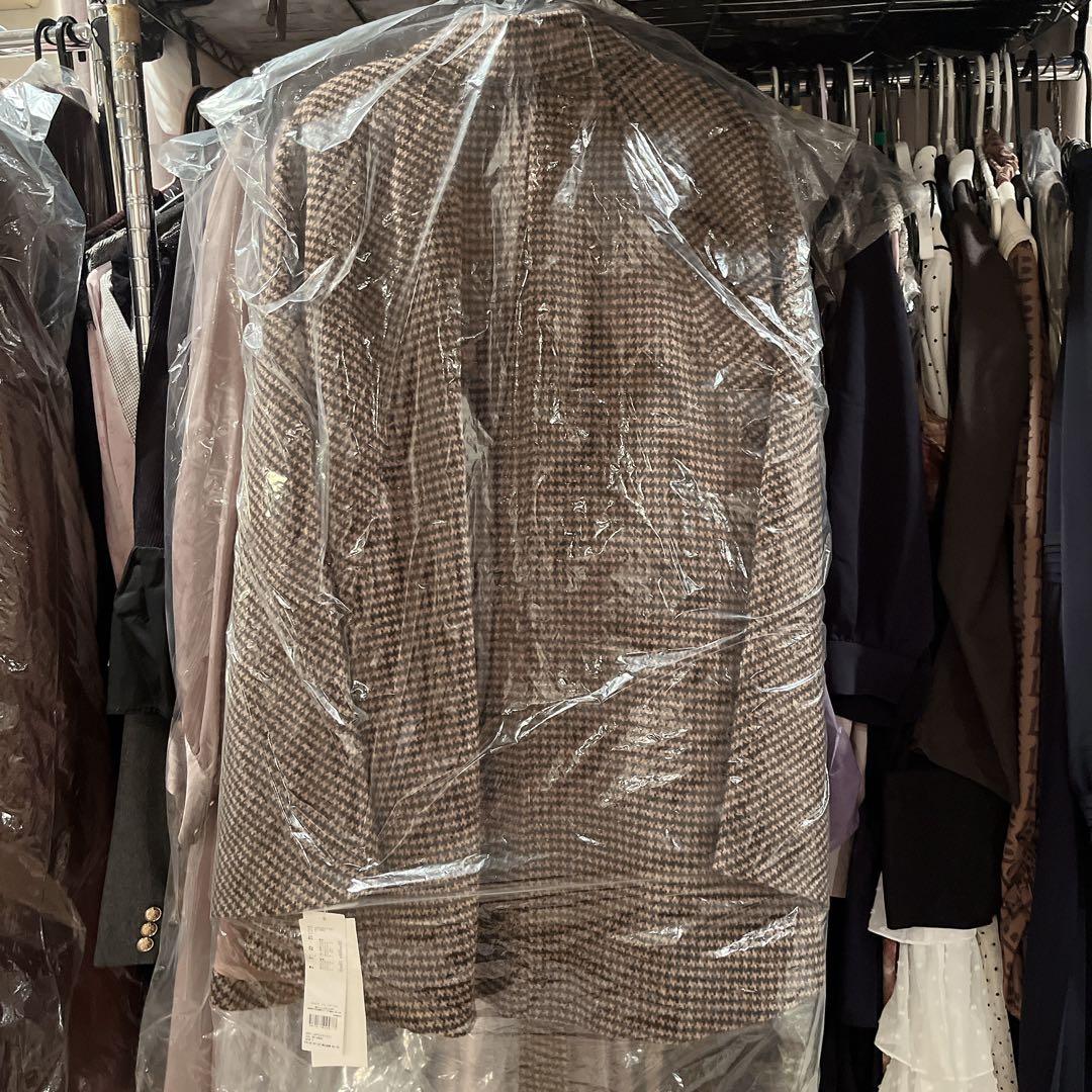 新品値札ありLILY BROWN 2wayポンチョ・ケープコート 千鳥格子