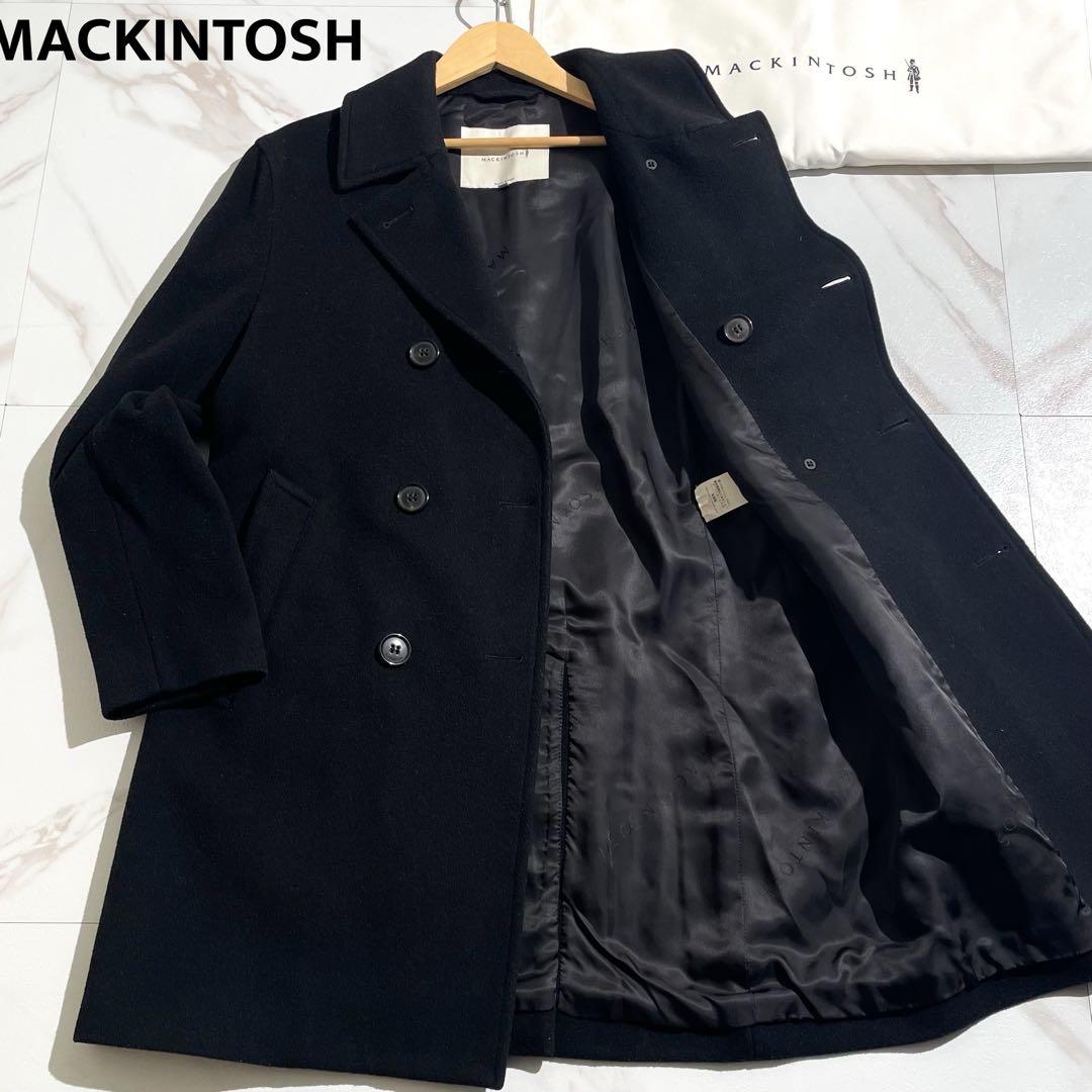 美品 マッキントッシュ 白タグ ダブル ウールコート XL カバー付 【173