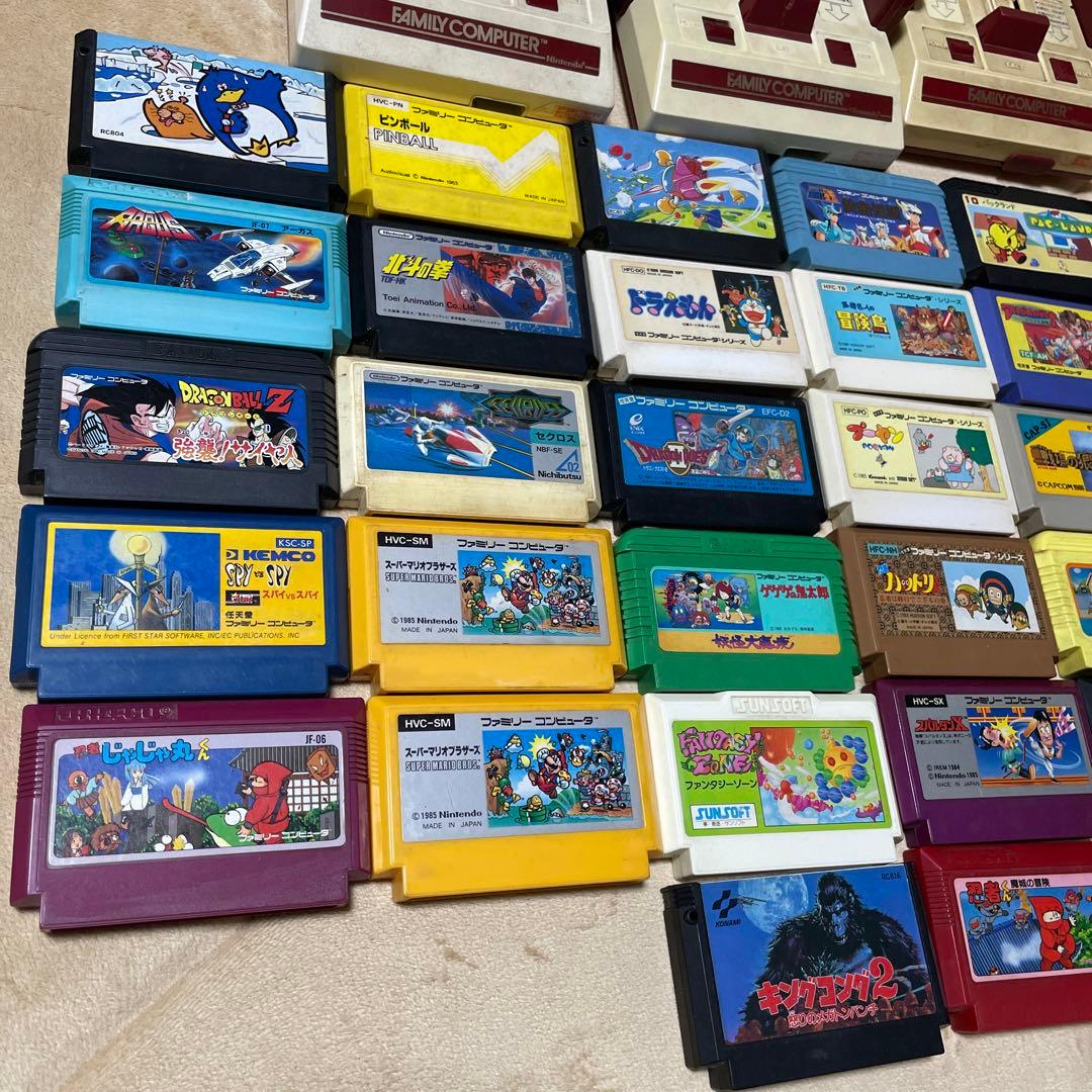 ファミリーコンピュータ本体3台　ソフト32本