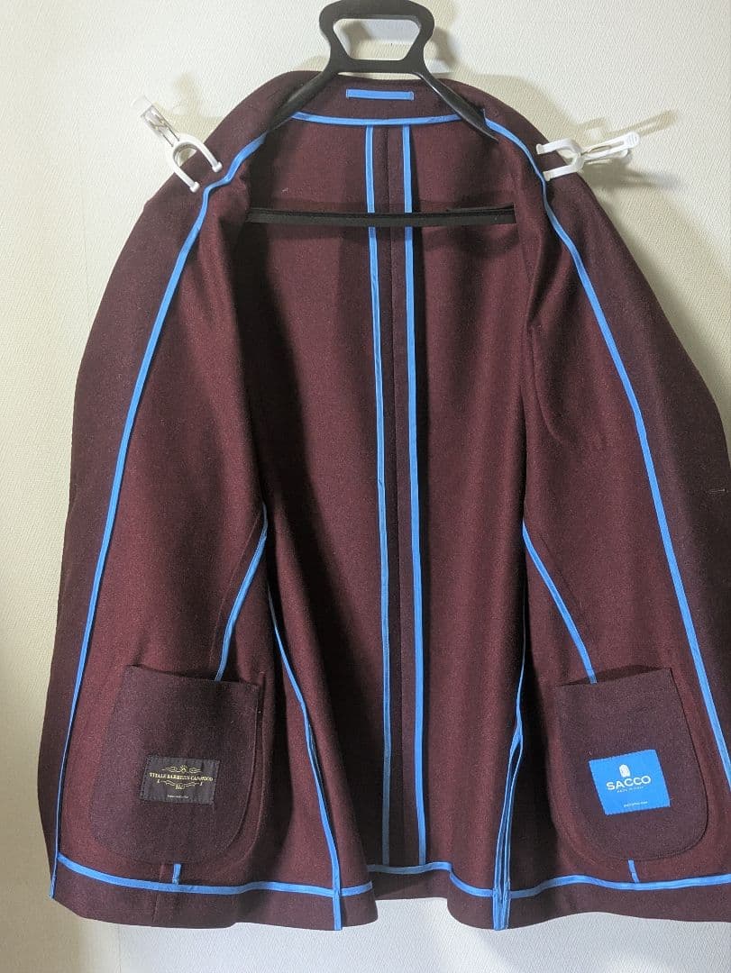 【イタリア製】SACCO ザッコ Napoli カノニコ生地 ジャケット 50