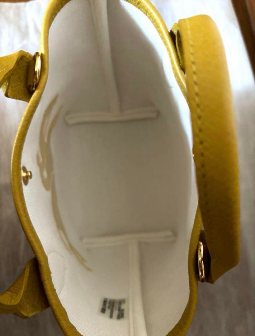 【美品】ロンシャン LONGCHAMP イエロー かごバッグ ミニ