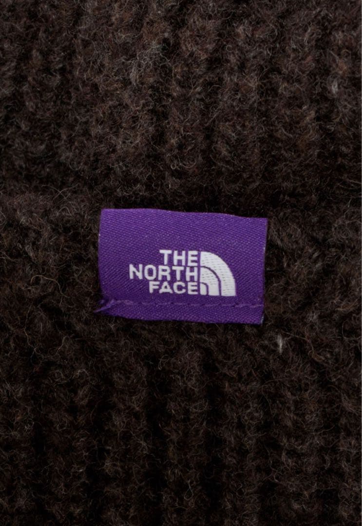 ノースフェイスパープルレーベルニットキャップ2025新品！