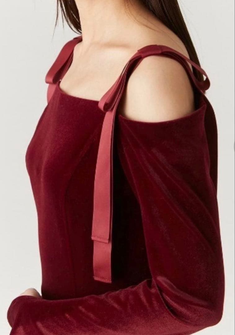 フレイアイディー　FRAY I.D リボンショルダードレス 【完売品】　最安値