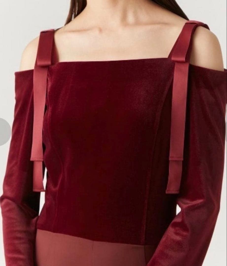 フレイアイディー　FRAY I.D リボンショルダードレス 【完売品】　最安値