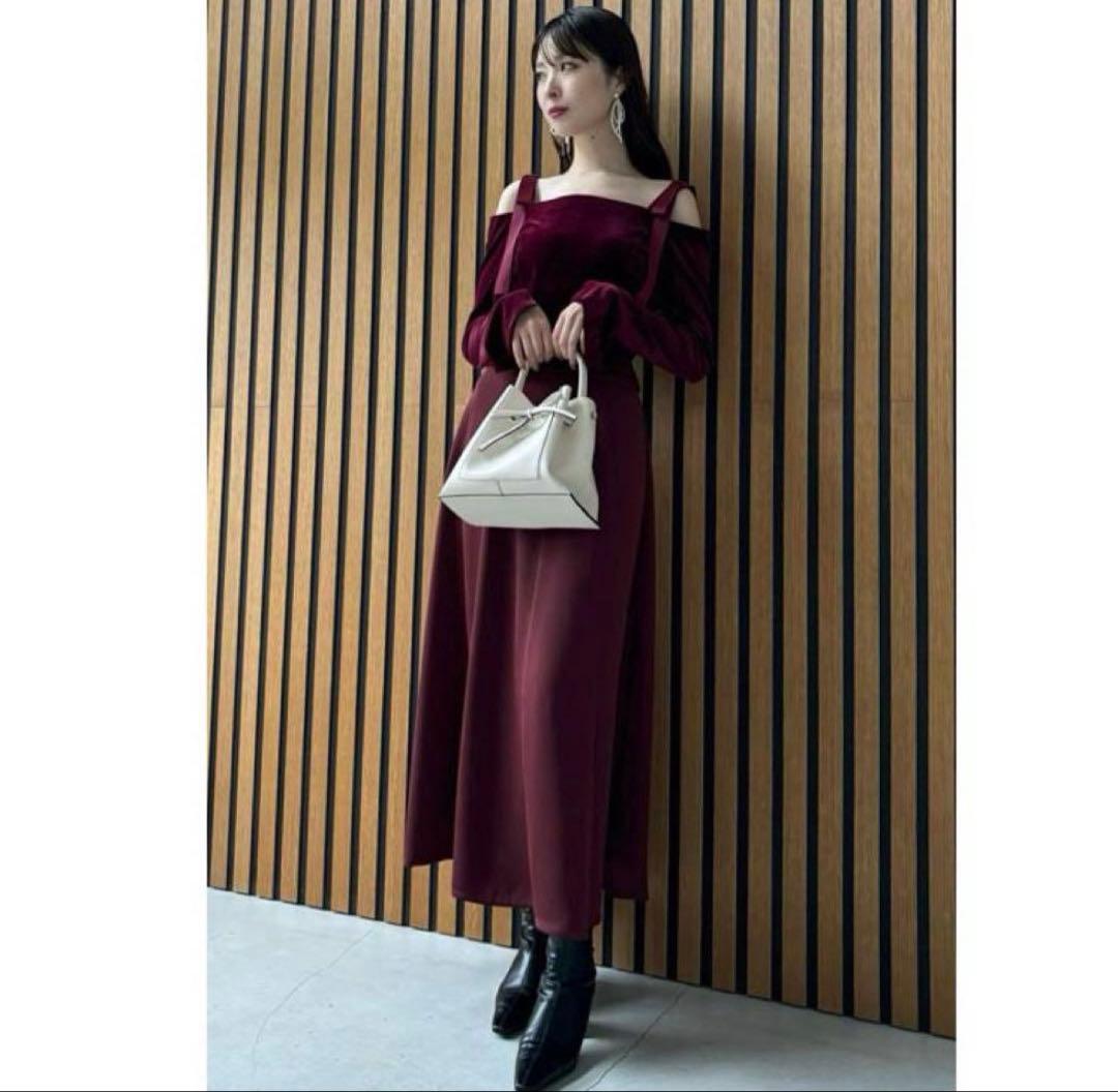 フレイアイディー　FRAY I.D リボンショルダードレス 【完売品】　最安値