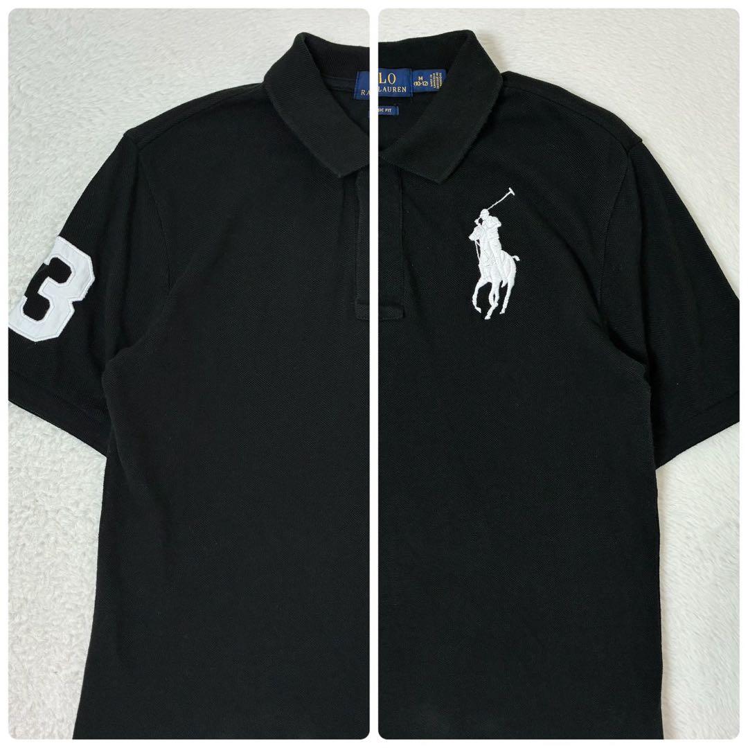 ポロラルフローレン　ポロシャツ　半袖　ビックポニー　ブラック　レディースXS相当