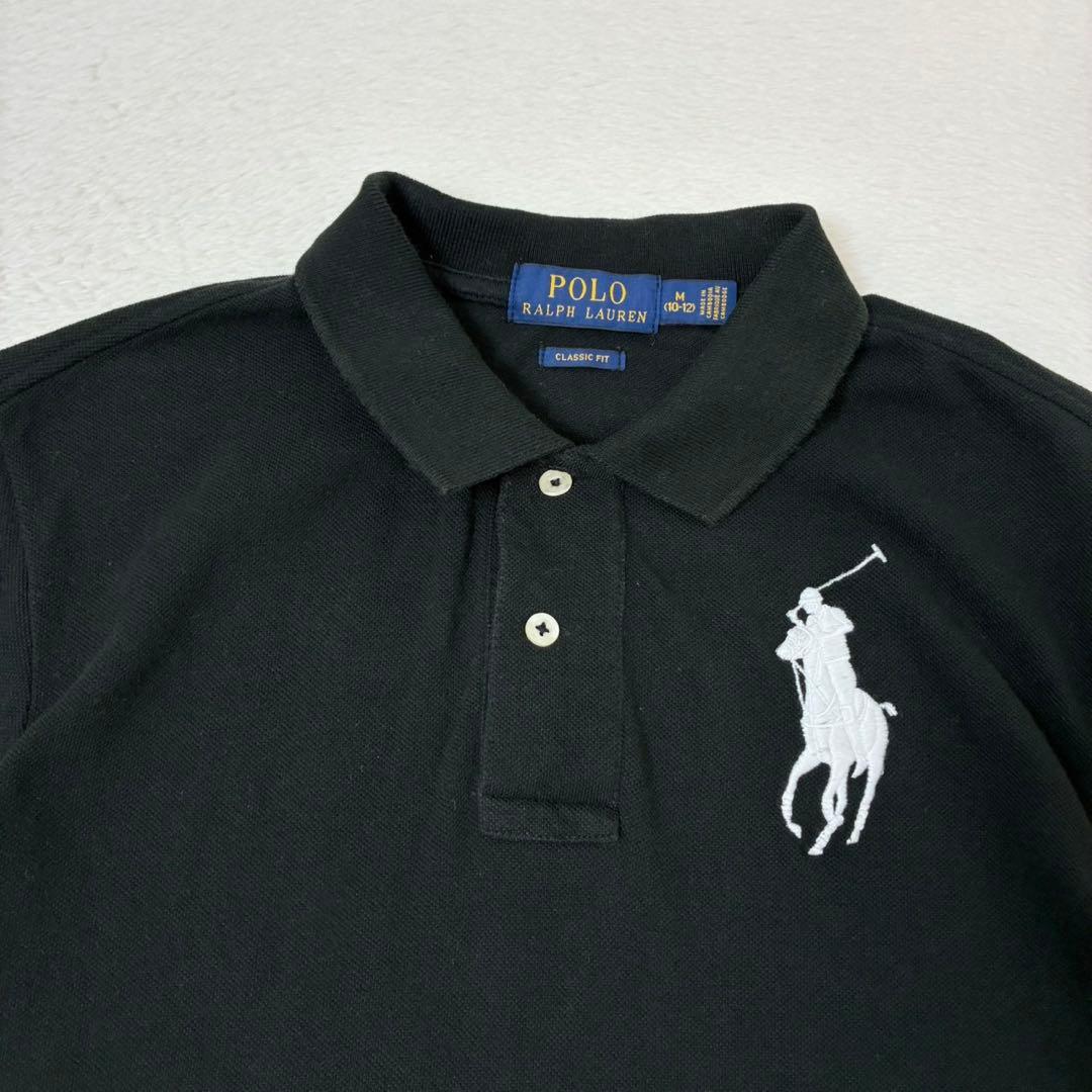 ポロラルフローレン　ポロシャツ　半袖　ビックポニー　ブラック　レディースXS相当