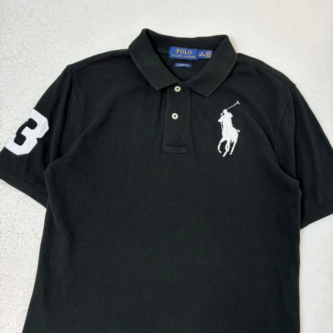 ポロラルフローレン　ポロシャツ　半袖　ビックポニー　ブラック　レディースXS相当