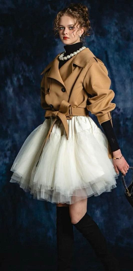 【shéller】 2way short trench coat