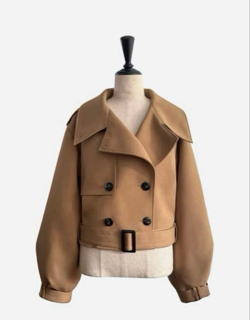【shéller】 2way short trench coat