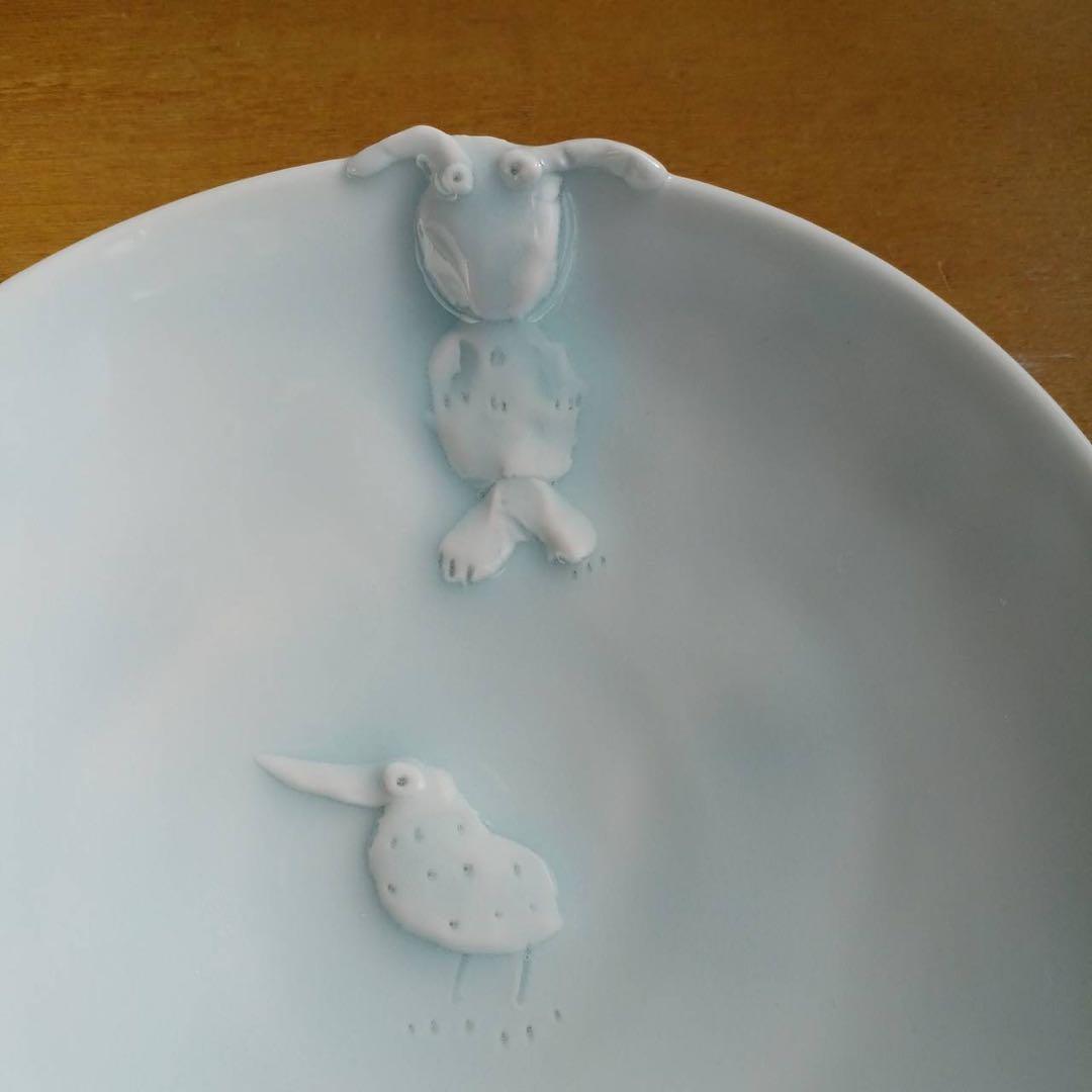 吉川千香子さんの青白磁のお皿　２枚