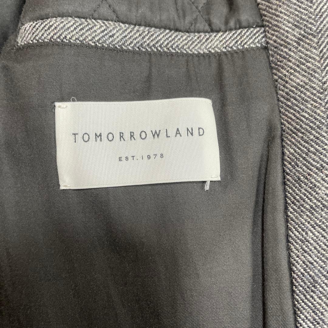 【美品 中綿あり 定価15万円】トゥモローランド　チェスターコート ヘリンボーン