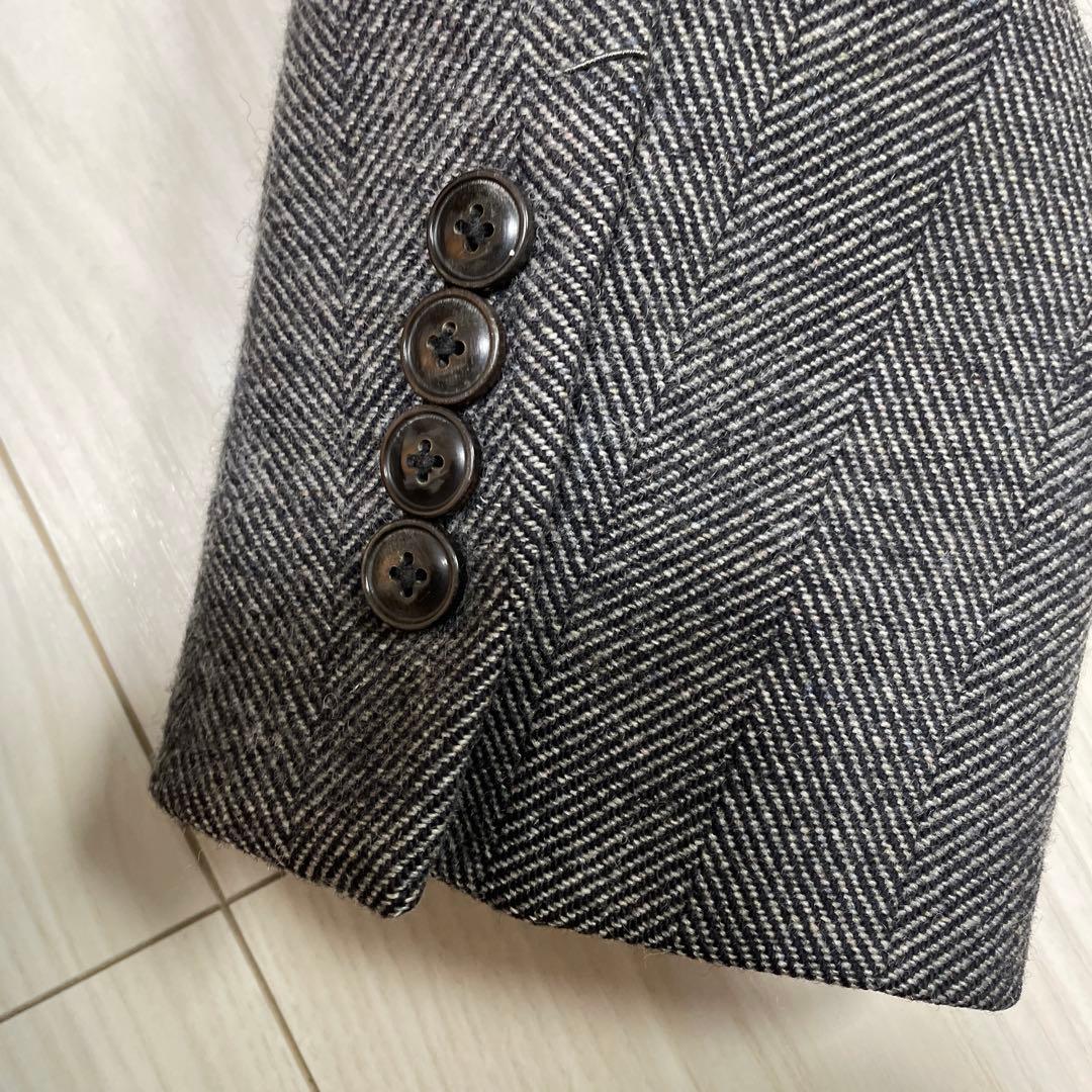 【美品 中綿あり 定価15万円】トゥモローランド　チェスターコート ヘリンボーン