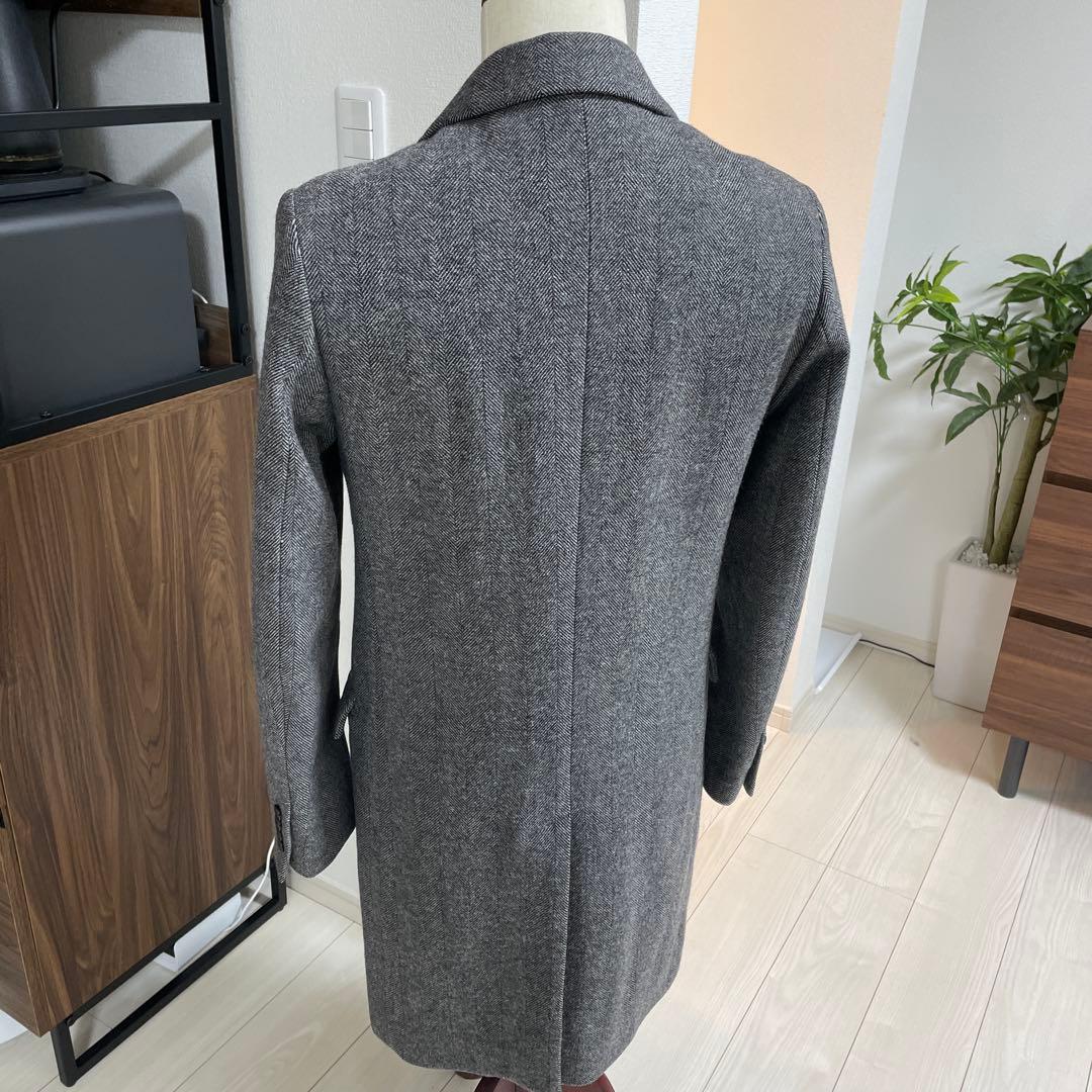 【美品 中綿あり 定価15万円】トゥモローランド　チェスターコート ヘリンボーン