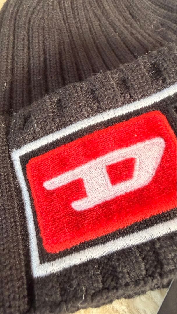 DIESEL ブラック ニット帽 ビーニー 未使用品