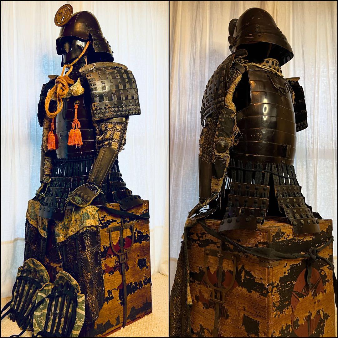 【本歌】江戸初期 日本 甲冑 （等身大）鎧 一式『在銘あり』