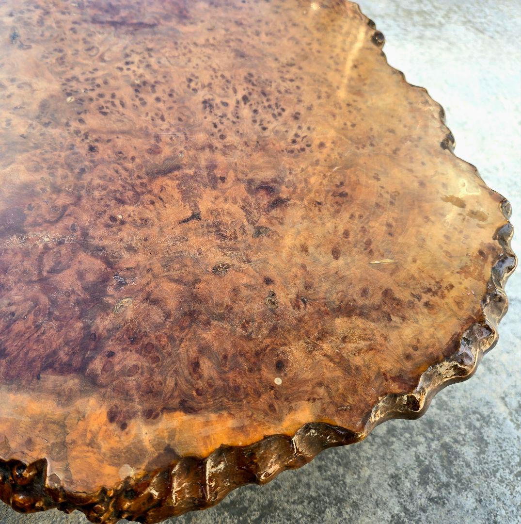 【天然木の座卓】瘤杢 一枚板◎