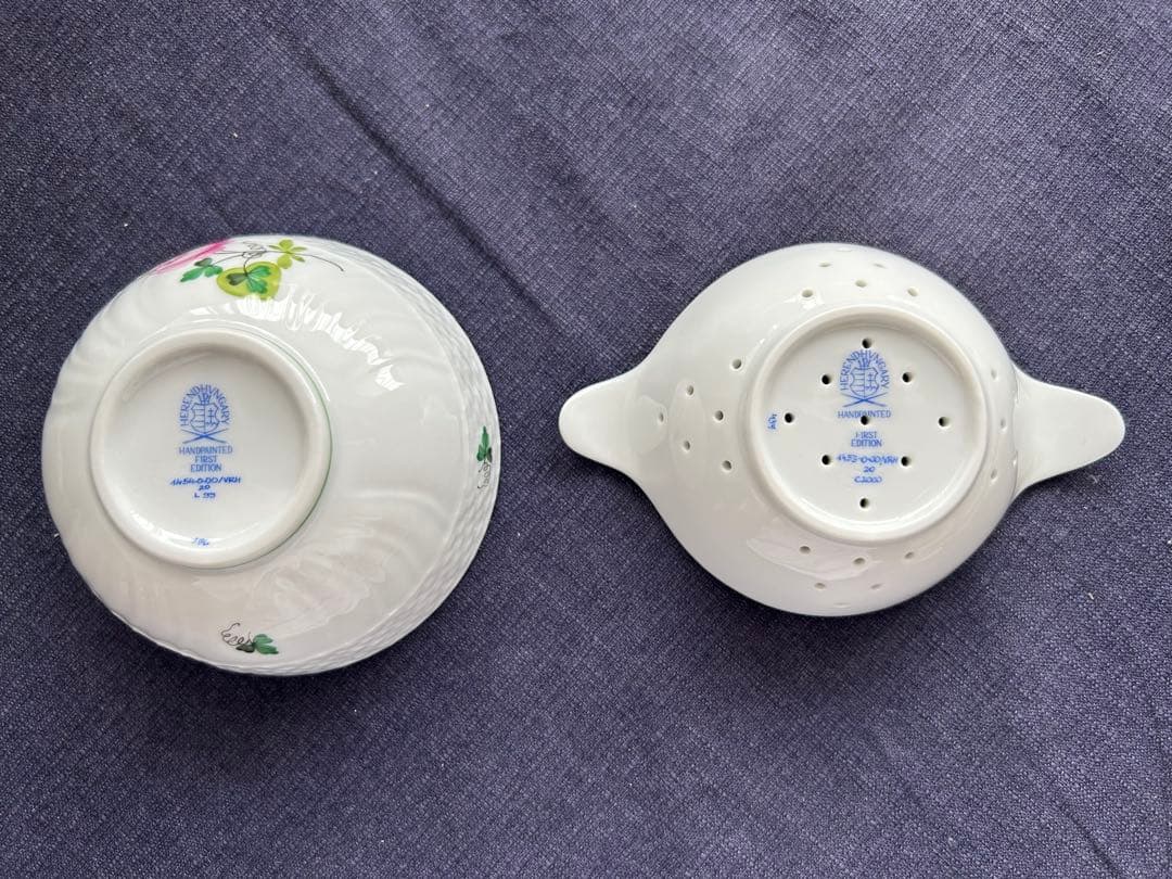 新品　ヘレンド　ウィーンの薔薇　ティーストレーナー&ボウル　茶漉し