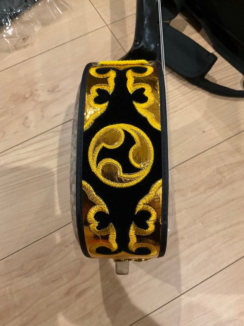 沖縄三線 三味線 ヘビ柄　ケース付 民族楽器 弦楽器