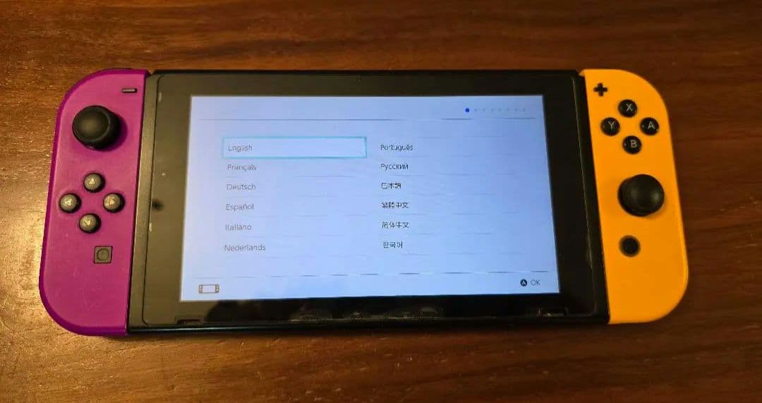 Nintendo Switch 本体 紫/オレンジジャンク品