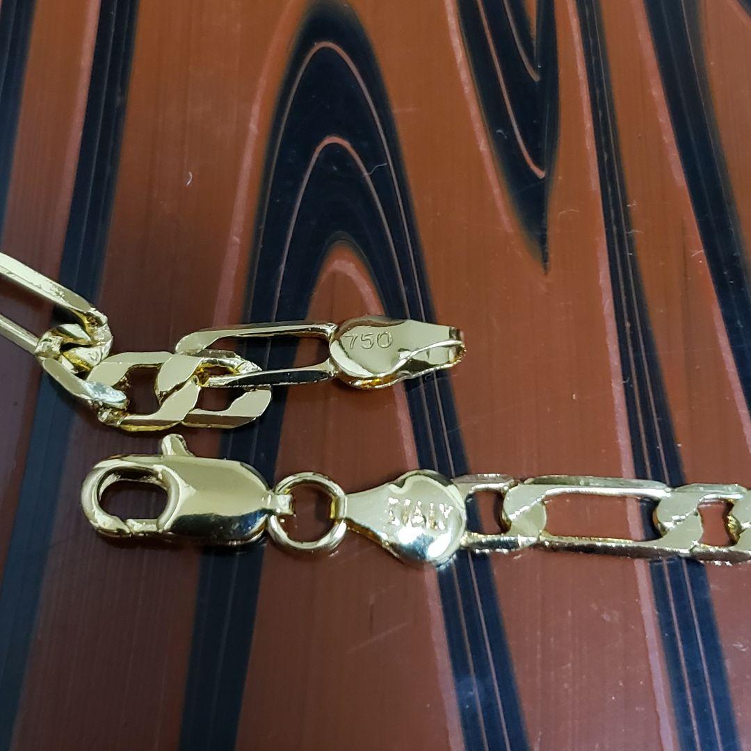 750Italy刻印あり ゴールドカラー ネックレス 12.8g　実家整理品