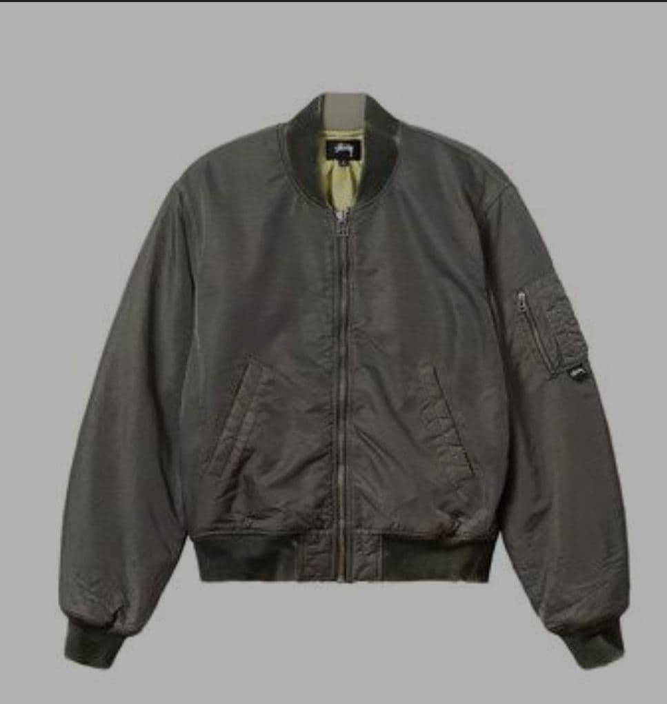 Stussy Dyed Nylon Bomber Olive Lサイズ