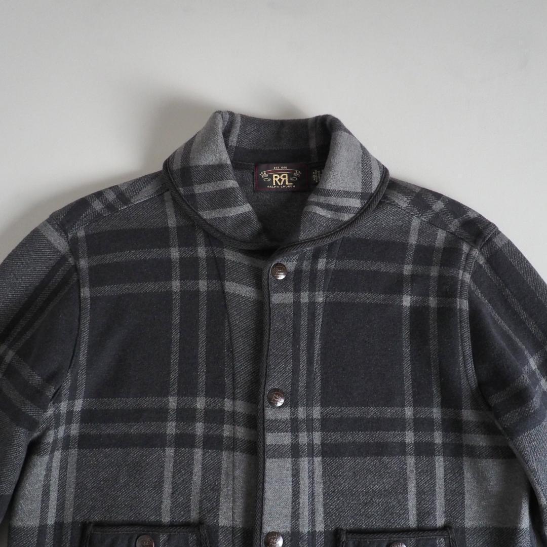 RRL　ダブルアールエル　カバーオール　チェック柄　チャコールグレー　美品