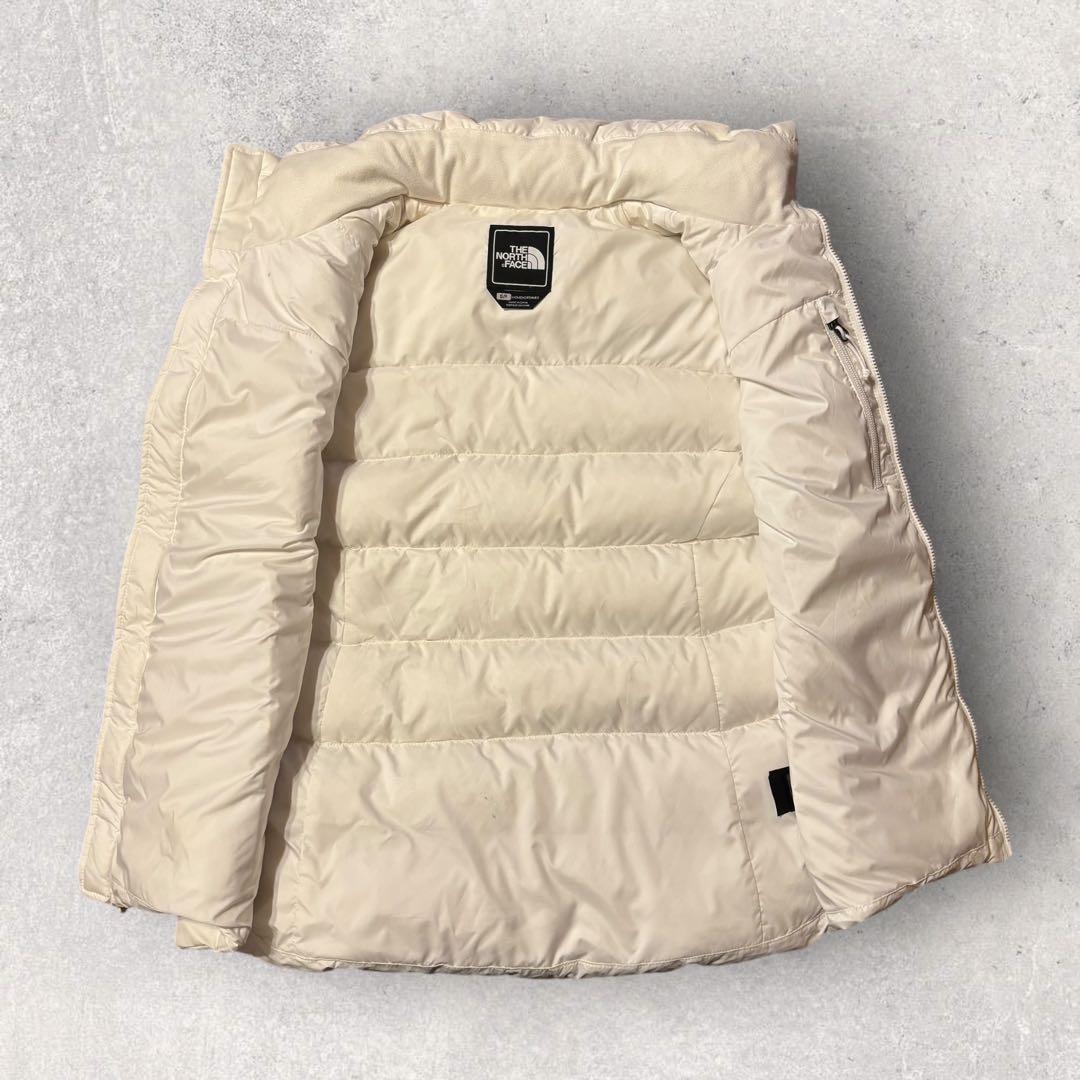 【ザ・ノースフェイス】ヌプシ　ダウンベスト　700 白　S 刺繍ロゴ　美品　g