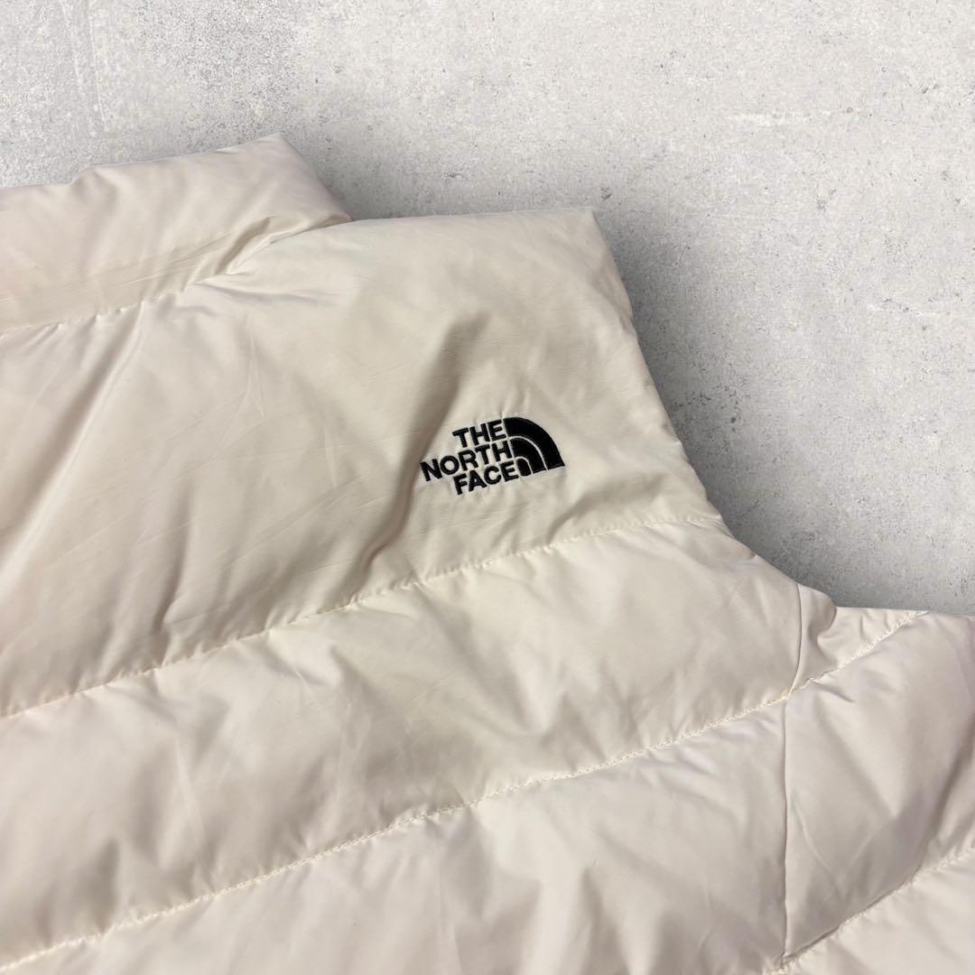 【ザ・ノースフェイス】ヌプシ　ダウンベスト　700 白　S 刺繍ロゴ　美品　g