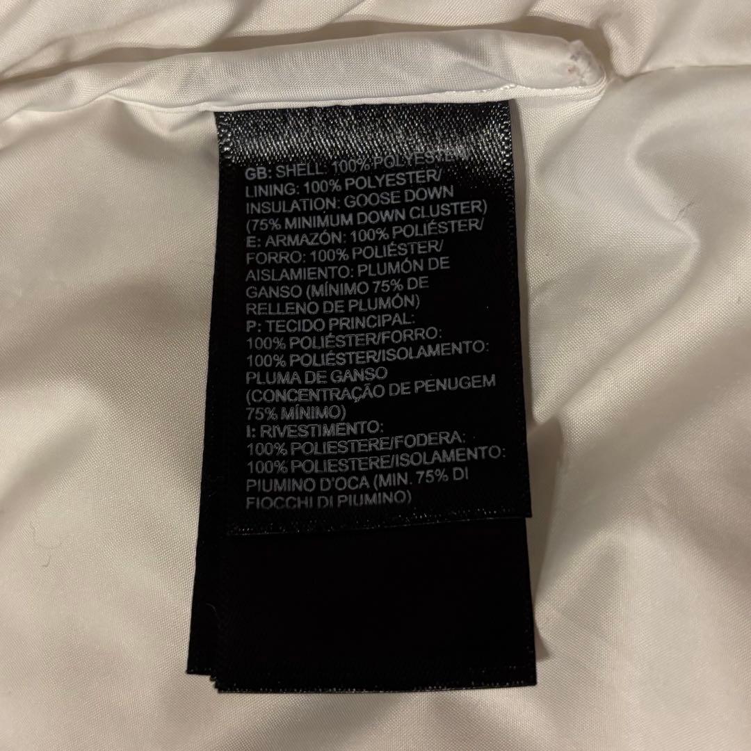 【ザ・ノースフェイス】ヌプシ　ダウンベスト　700 白　S 刺繍ロゴ　美品　g