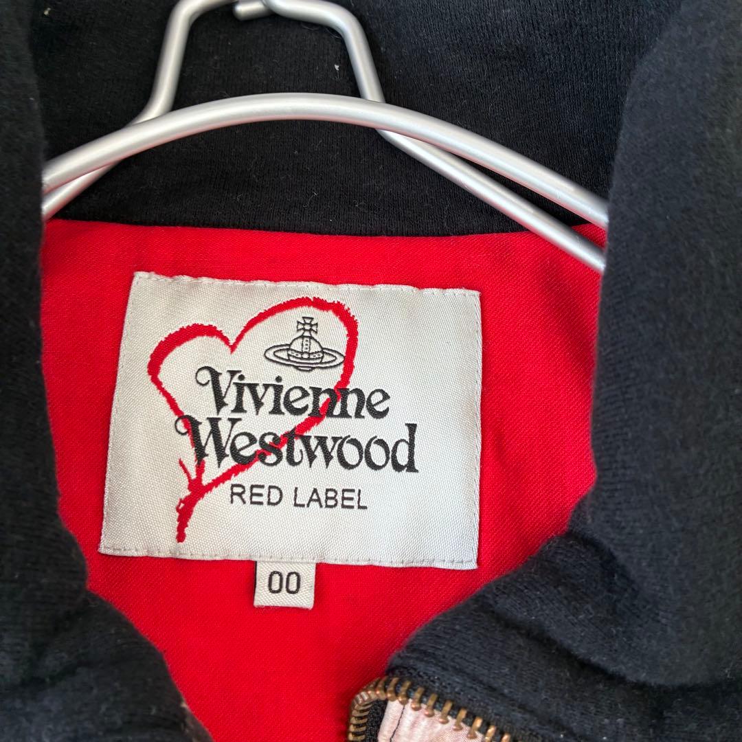 ヴィヴィアンウエストウッド ハーフジップスウェット チュニック ヒョウ柄 黒