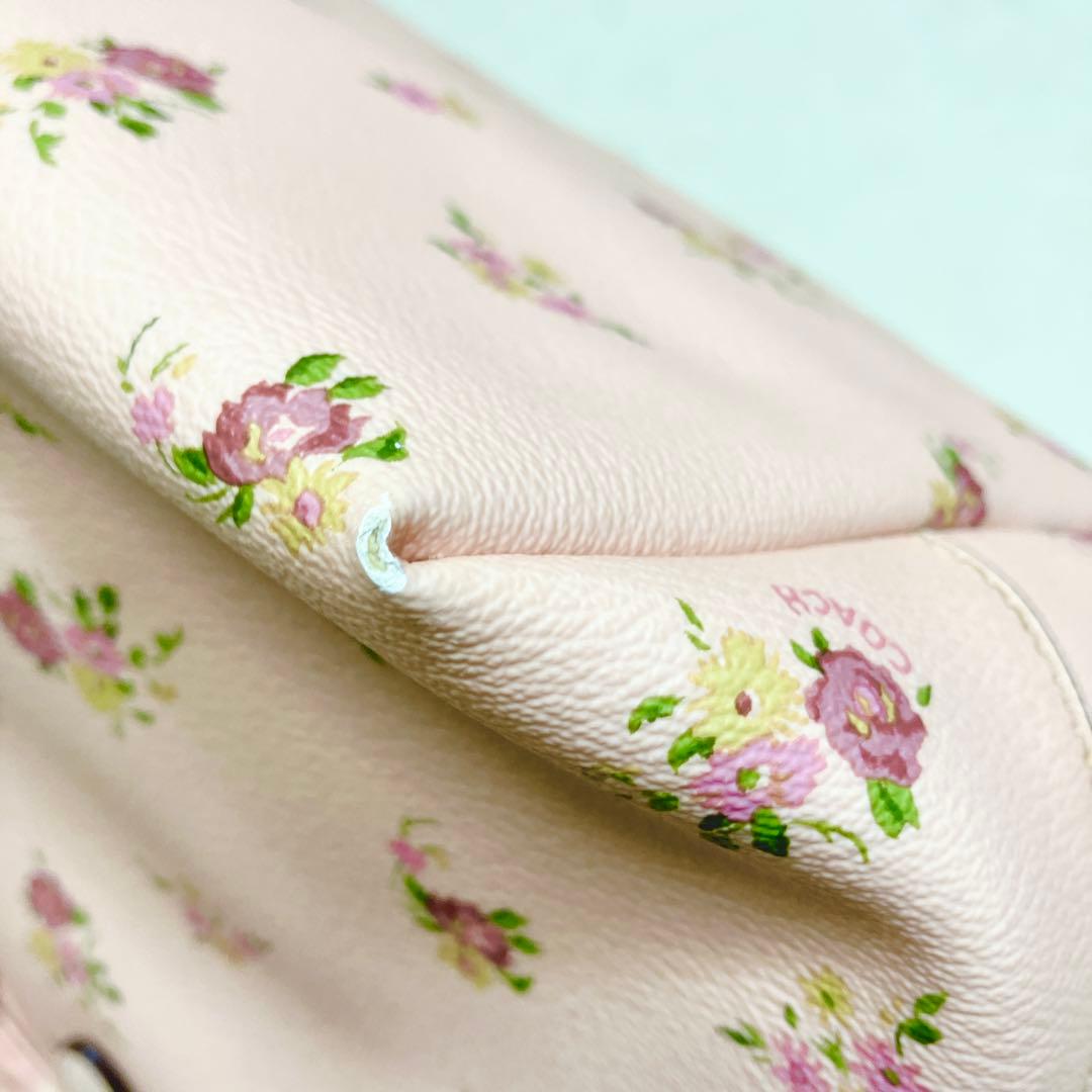 【即日発送】COACH コーチ トートバッグ 花柄 ピンク シティトート