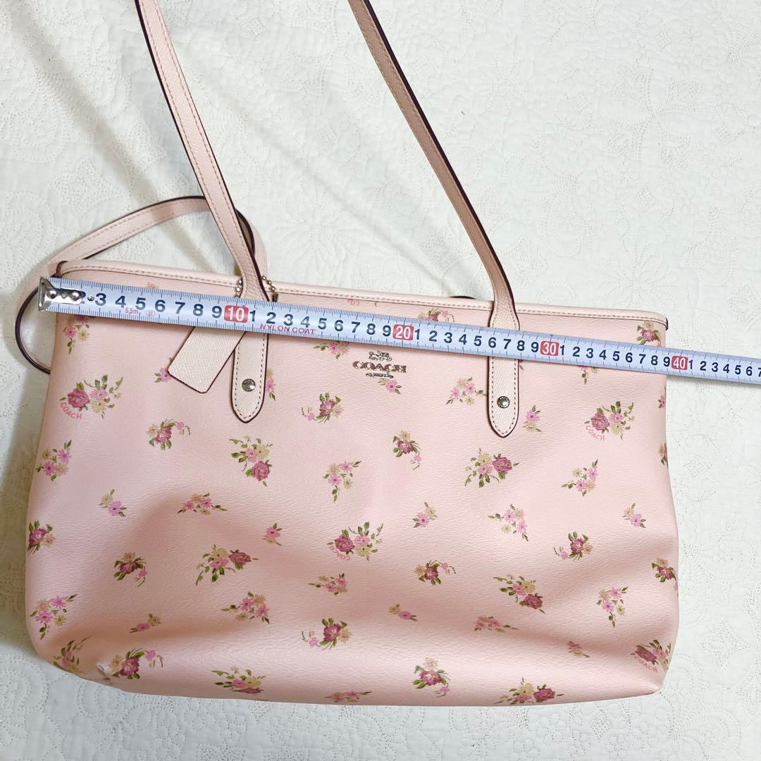 【即日発送】COACH コーチ トートバッグ 花柄 ピンク シティトート