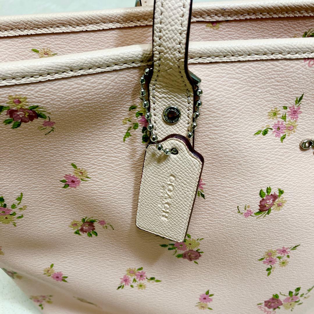 【即日発送】COACH コーチ トートバッグ 花柄 ピンク シティトート