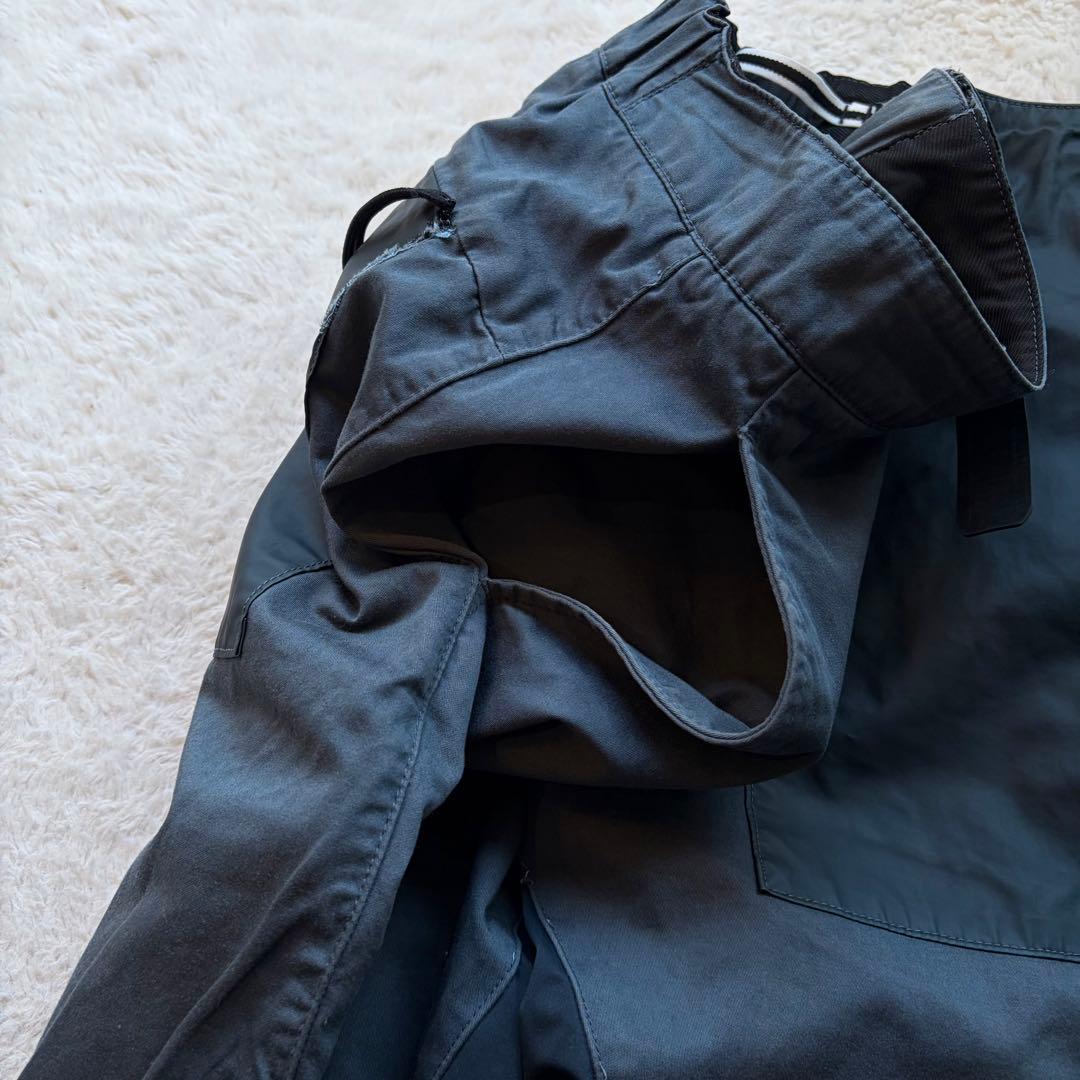 【激レア】ストーンアイランド カーゴパンツ ロゴ パッチワーク 再構築 ブルー系