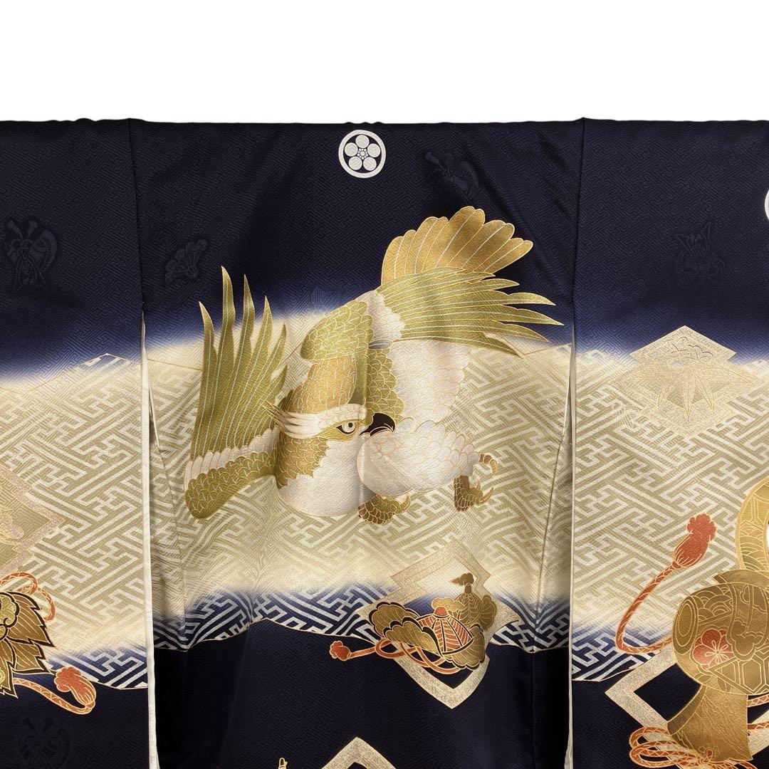 ◎mk-483　高級　逸品　男児　御祝着・襦袢 セット　お宮参り　10-14