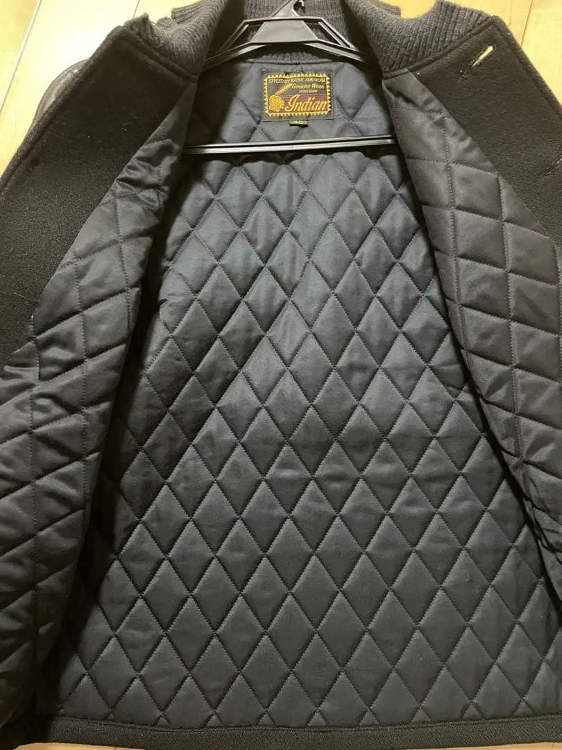 インディアンモーターサイクル　スタジャン 袖レザー・ウール