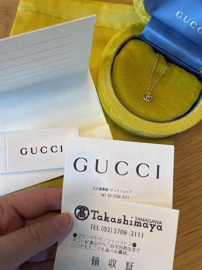 GUCCI ゴールド　ネックレス(付属品あり)