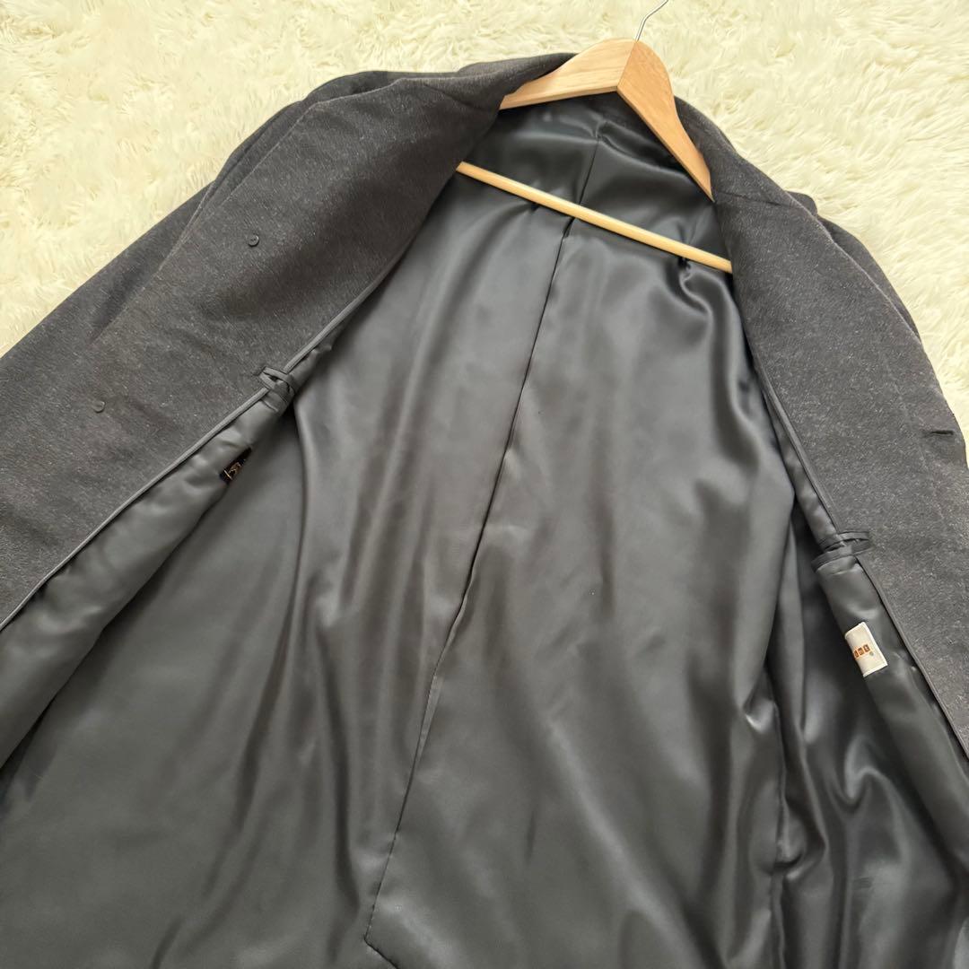 美品 Thames Point チェスターコート カシミヤ100% 黒 ブラック