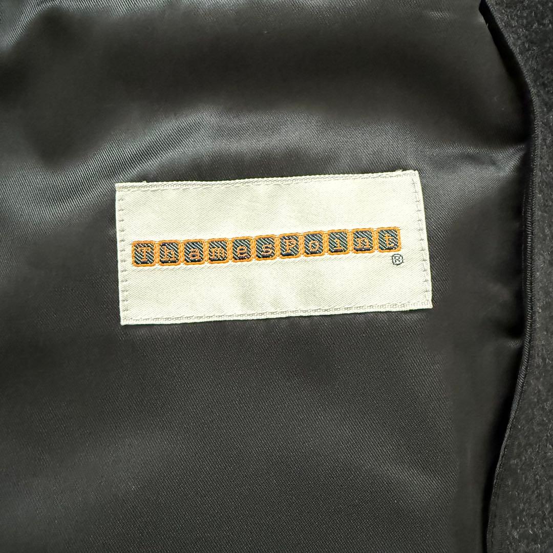 美品 Thames Point チェスターコート カシミヤ100% 黒 ブラック