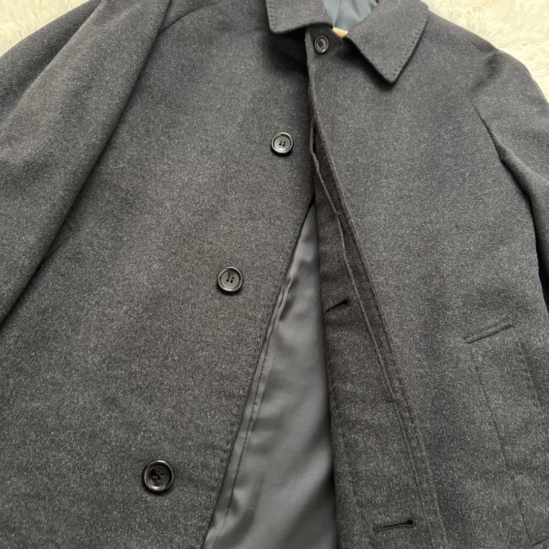 美品 Thames Point チェスターコート カシミヤ100% 黒 ブラック