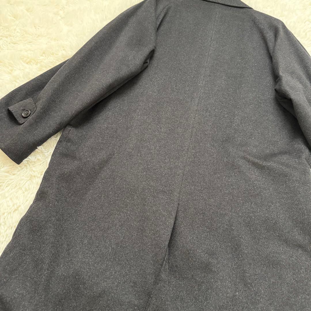 美品 Thames Point チェスターコート カシミヤ100% 黒 ブラック