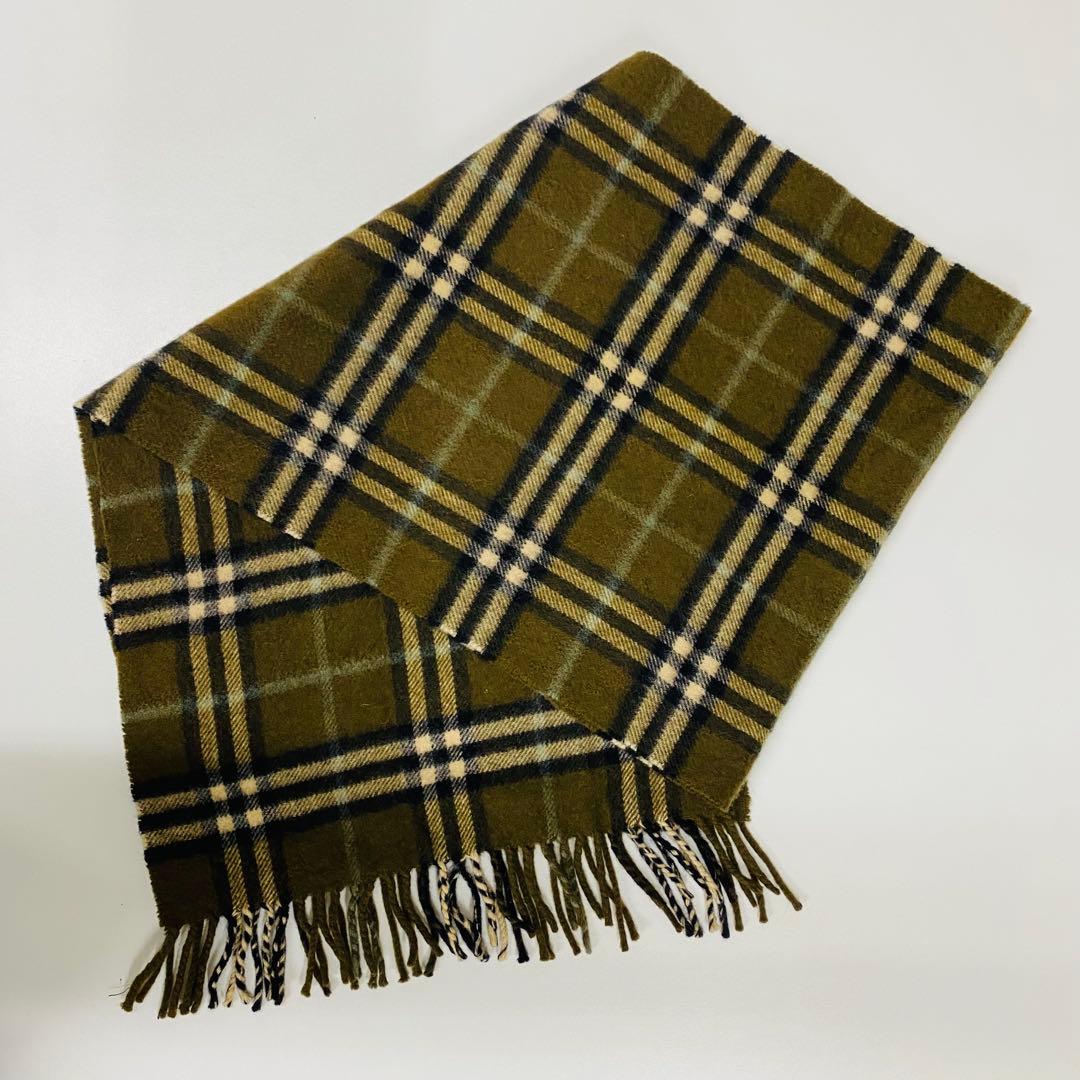 希少 Burberrys カシミヤ100% イギリス製 マフラー チェック柄